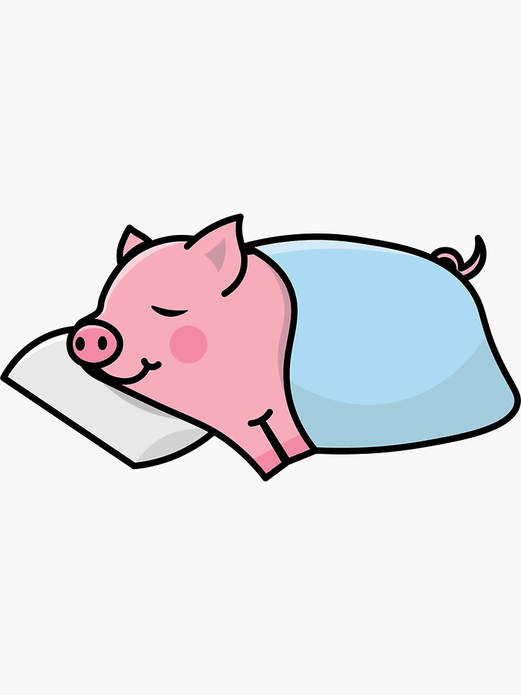 "Pig in a Blanket" Sticker for Sale by christiwilbert Redbubble