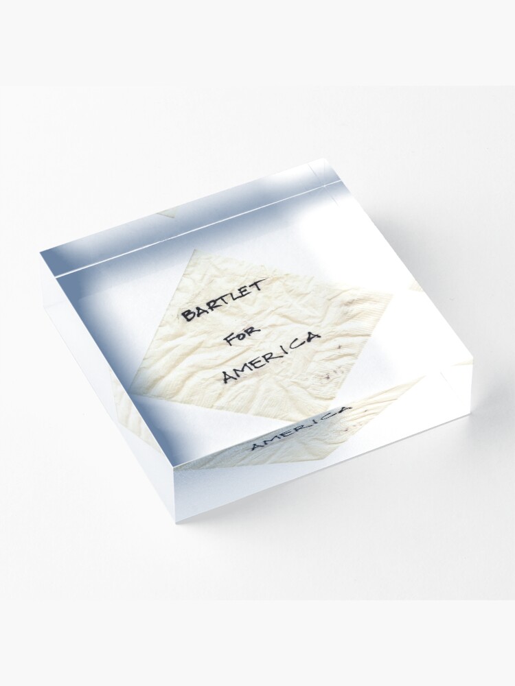 Alternate view of Bartlet for American Napkin Acrylic Block