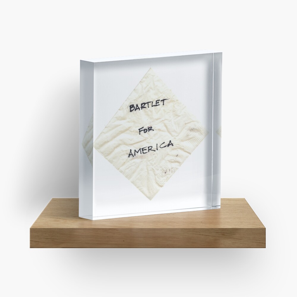 Bartlet for American Napkin Acrylic Block