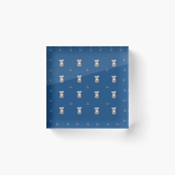 CK...Cute Koala, blue repeat Acrylic Block