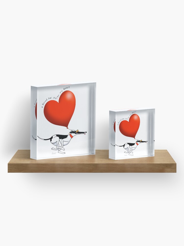 Alternate view of Stolen Heart - cowhound Acrylic Block