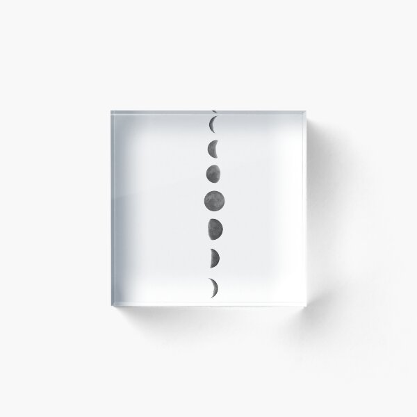 Moon Phases Acrylic Block