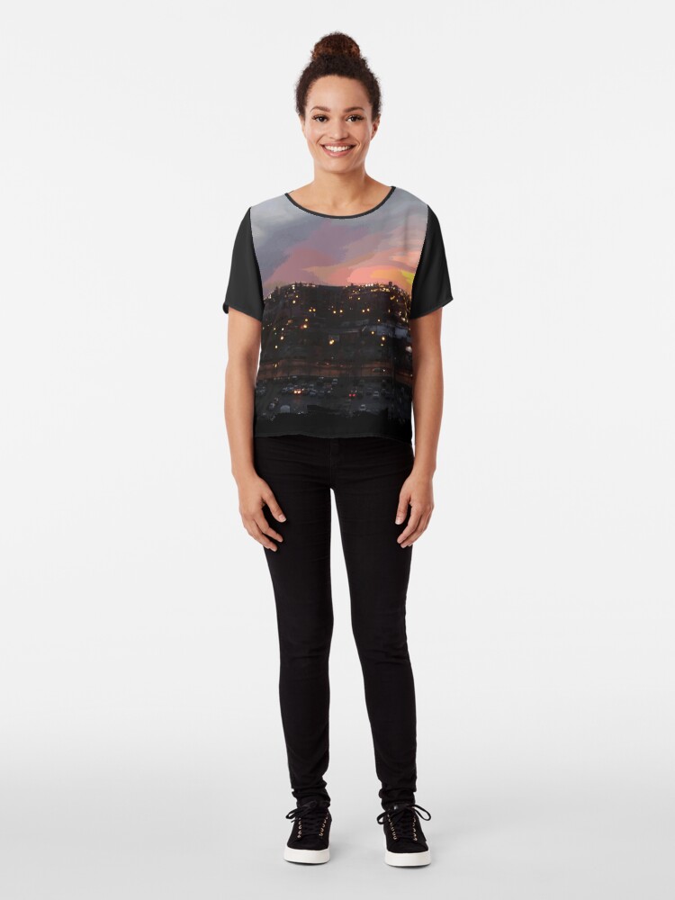 Alternate view of Sunset - April 6, 2018 7:34PM. Chiffon Top