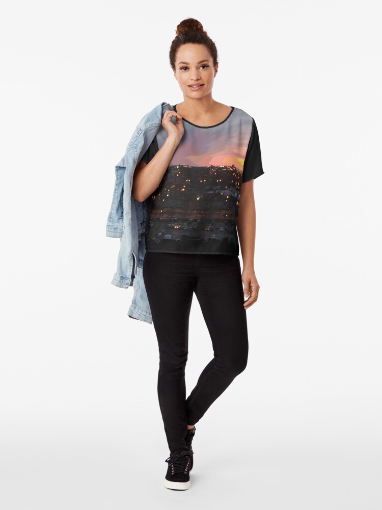 Alternate view of Sunset - April 6, 2018 7:34PM. Chiffon Top