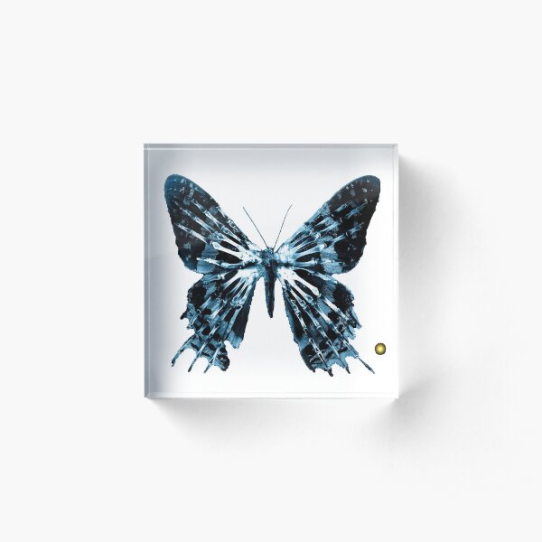 Fringe Butterfly Glyph Letter "P" Acrylic Block