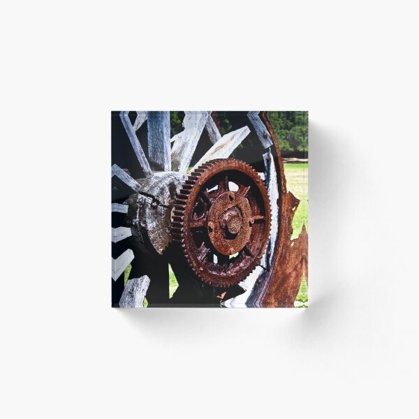 Wheel and cog Acrylic Block