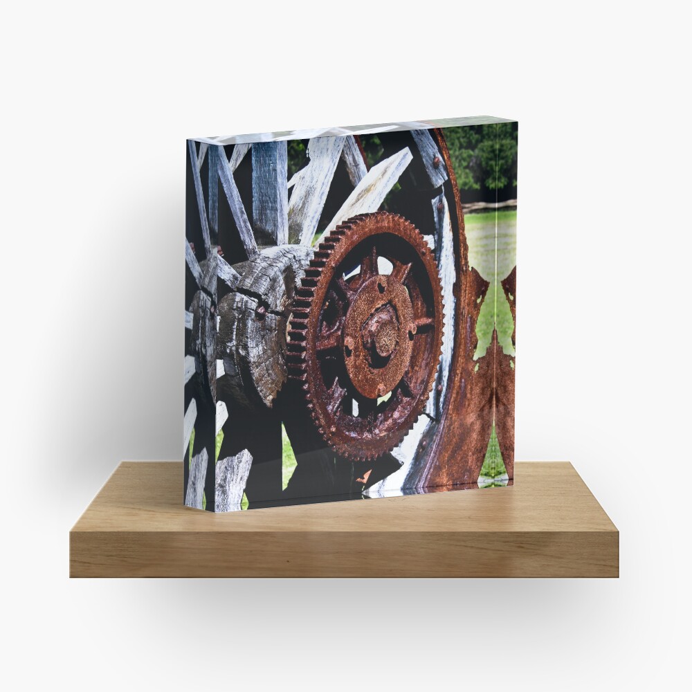 Wheel and cog Acrylic Block