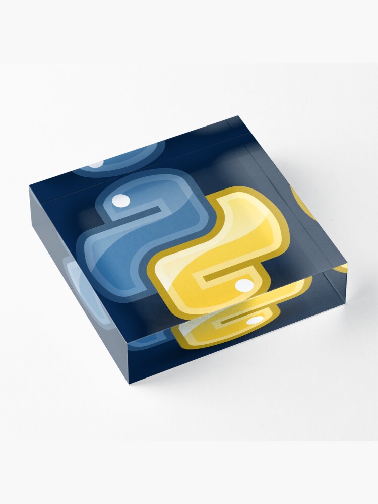 Alternate view of Python logo Acrylic Block