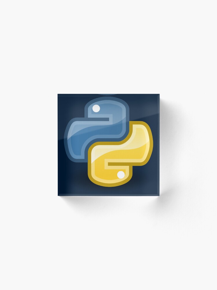 Alternate view of Python logo Acrylic Block