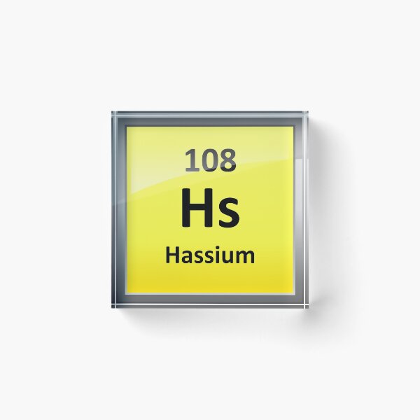 Item preview, Hassium Periodic Table Element Symbol designed and sold by sciencenotes.