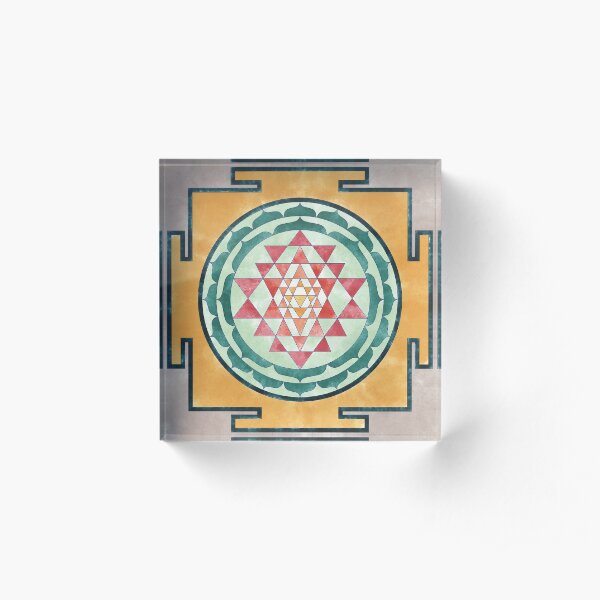 Sri Yantra 06 Acrylic Block