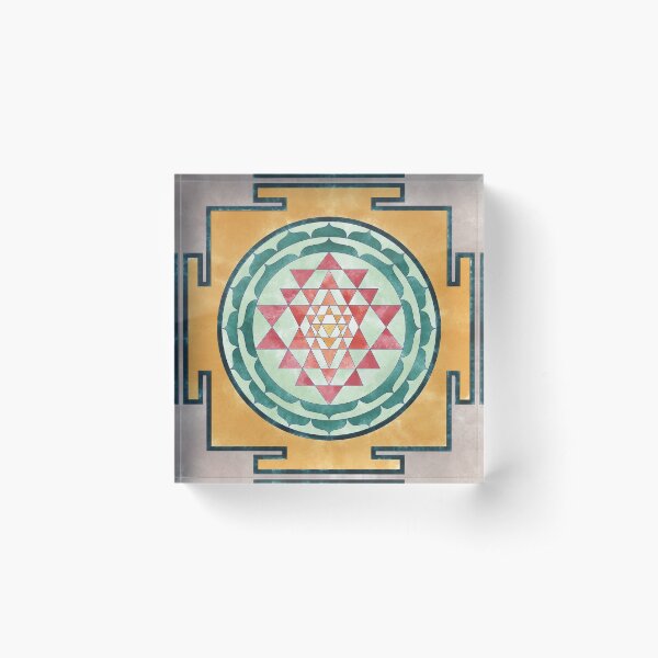 Sri Yantra 06 Acrylic Block