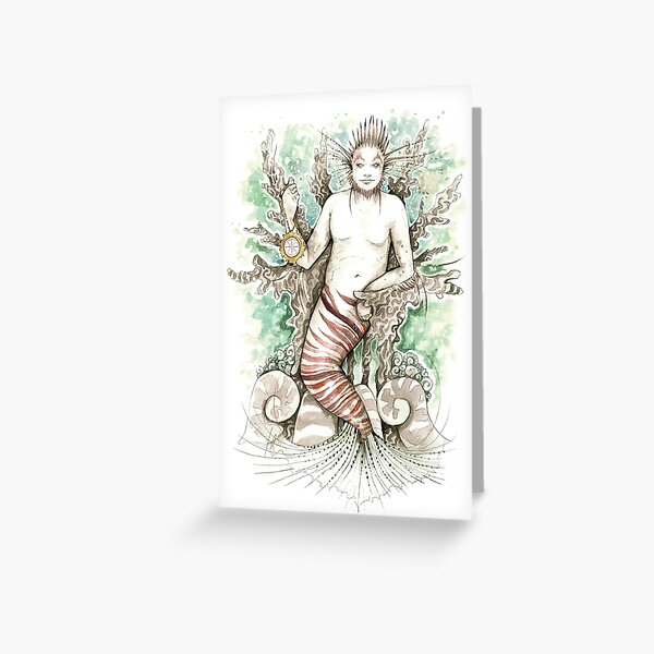 King of the Coral Compass Greeting Card