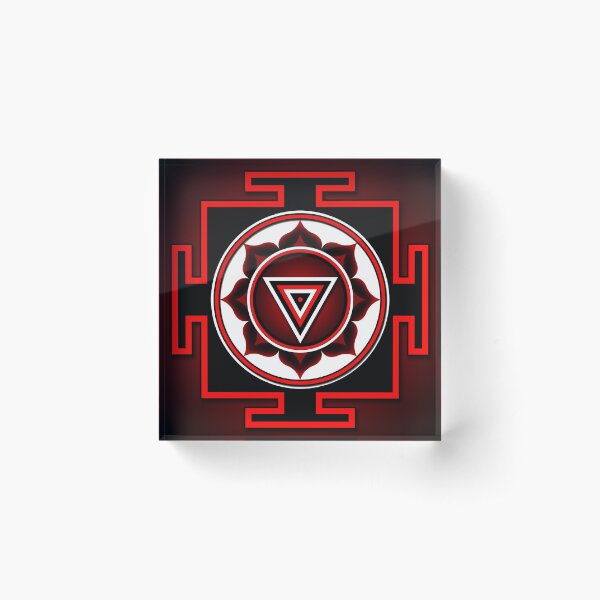 Indian symbol of Kali Yantra Acrylic Block