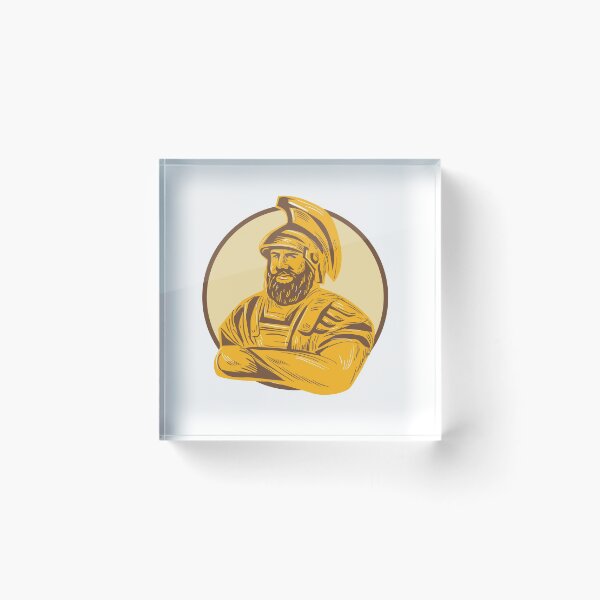 Item preview, King Agamemnon Arms Crossed Circle Drawing designed and sold by patrimonio.