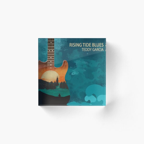 Rising Tide Blues - Aqua Acrylic Block