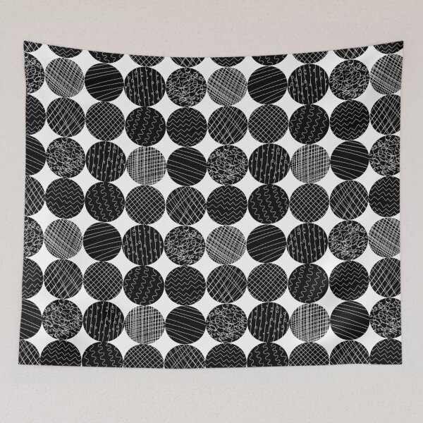 Item preview, Monochrome Doodle Circles designed and sold by Sandra Hutter.
