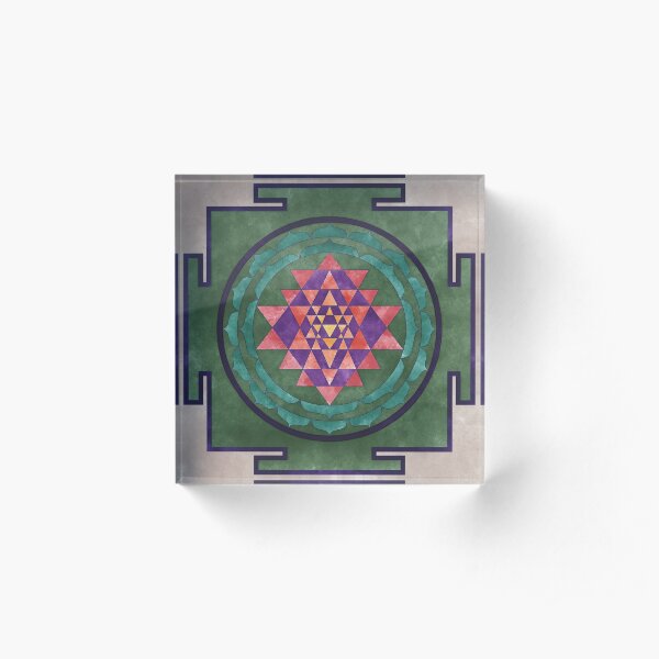 Sri Yantra 03 Acrylic Block