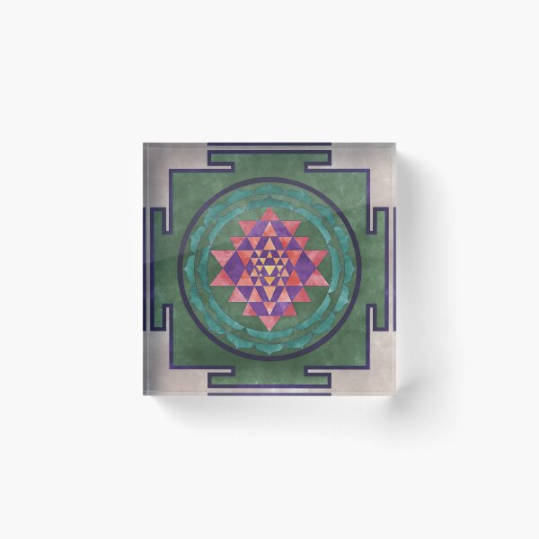 Sri Yantra 03 Acrylic Block