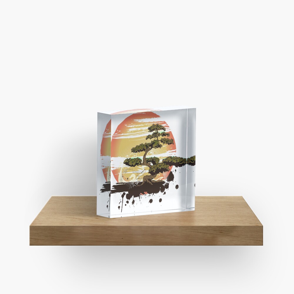 Bonsai Tree Karate Dojo Acrylic Block