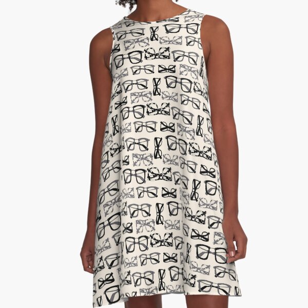 Eyeglasses A-Line Dress