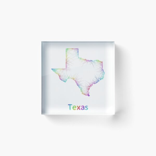 Item preview, Rainbow Texas map designed and sold by davidzydd.