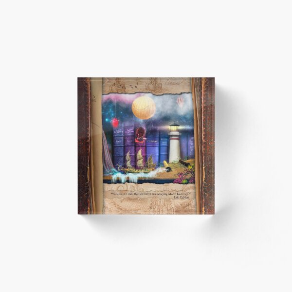 The Curious Library Calendar - February Acrylic Block