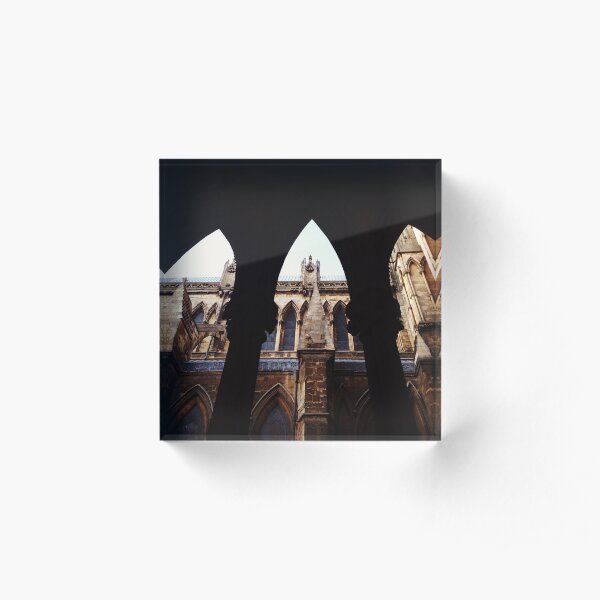 Looking through the arches, Lincoln Cathedral Acrylic Block