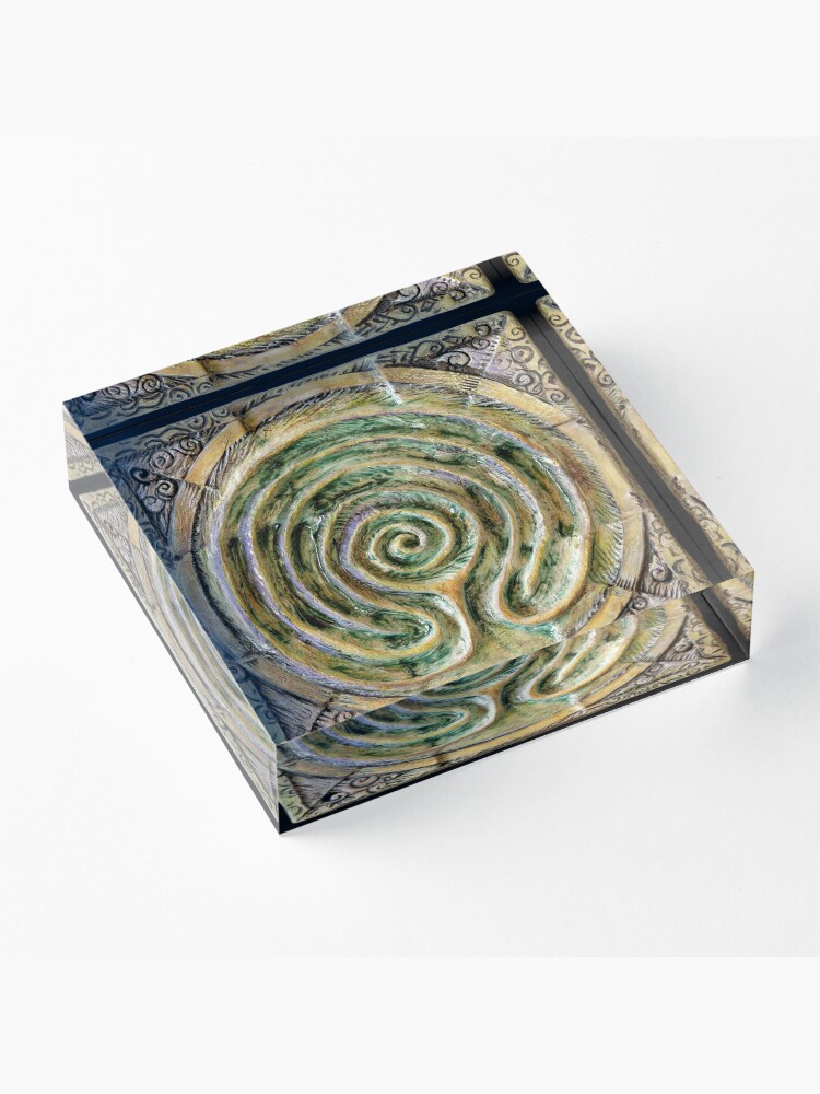 Alternate view of Spiral nine: toward center Acrylic Block