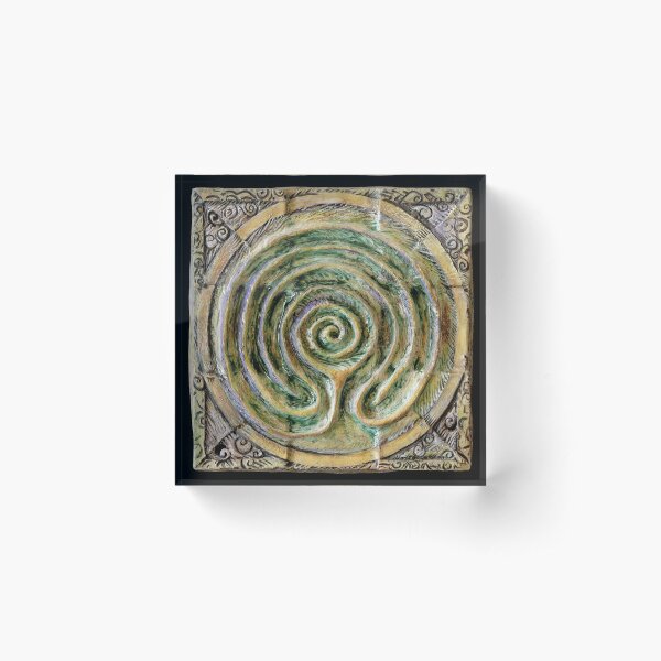 Spiral nine: toward center Acrylic Block