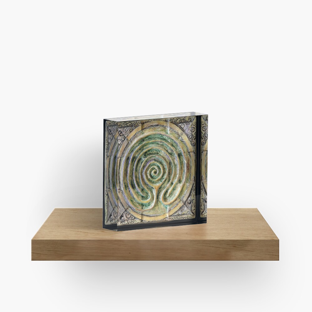 Spiral nine: toward center Acrylic Block