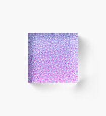 Bloque acrílico Girly Modern Purple Teal White Abstract Triangles
