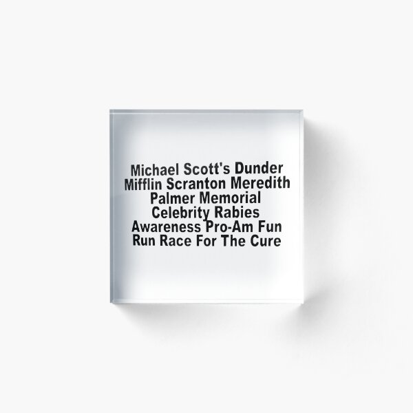 The Office Charity Run Acrylic Block