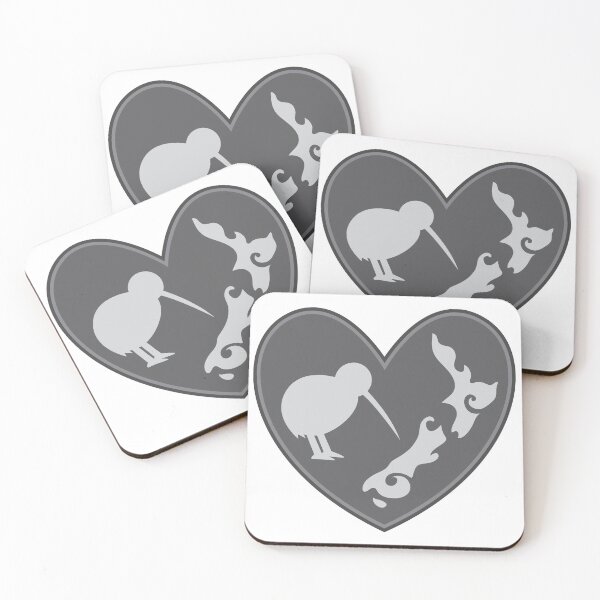 Item preview, KIWI bird heart with New Zealand map designed and sold by jazzydevil.