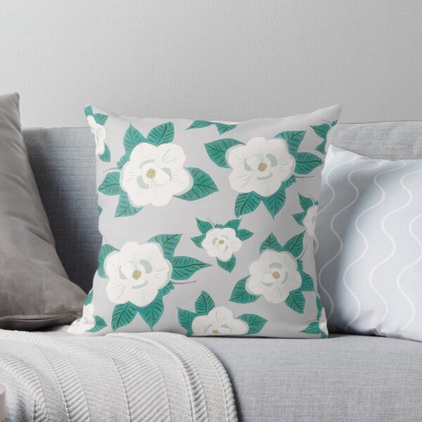 Magnolia Fields Throw Pillow