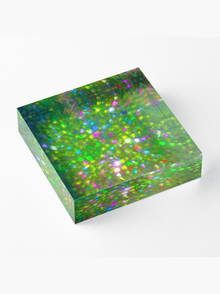 Alternate view of Summer #fractal art Acrylic Block