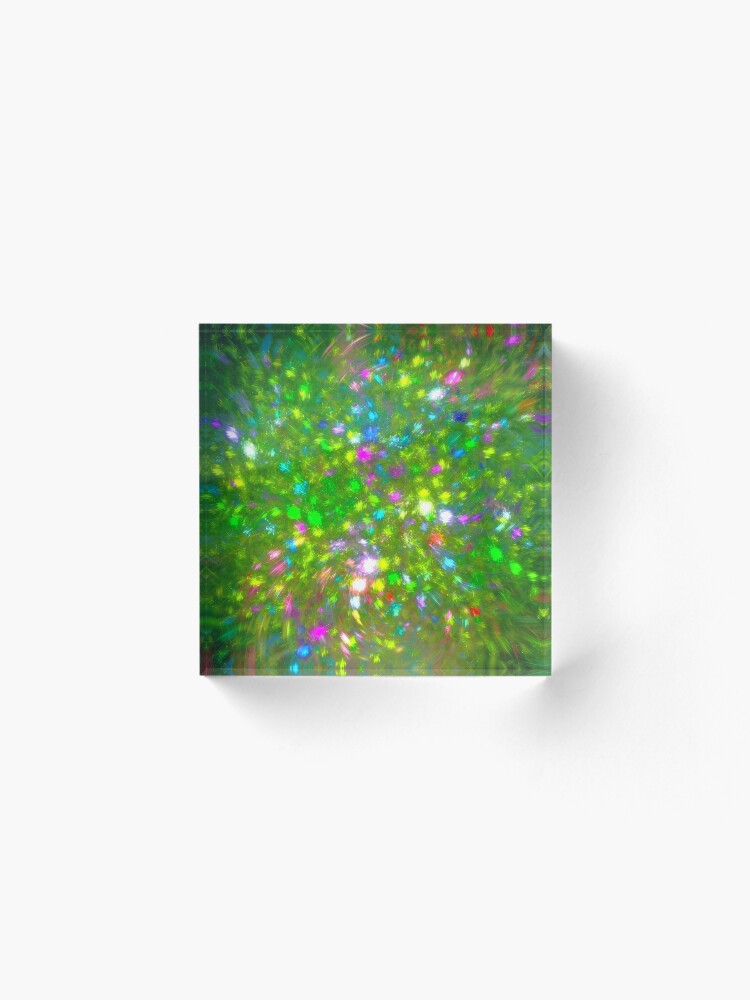 Alternate view of Summer #fractal art Acrylic Block