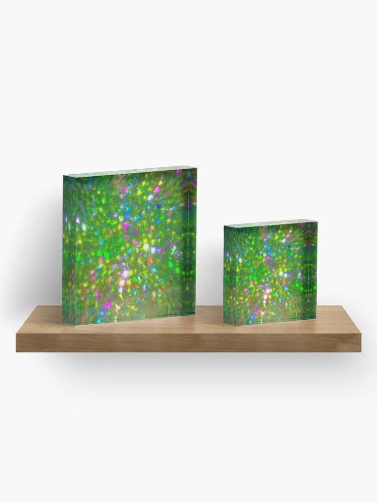 Alternate view of Summer #fractal art Acrylic Block