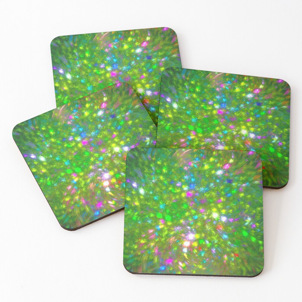 Summer #fractal art Coasters (Set of 4)