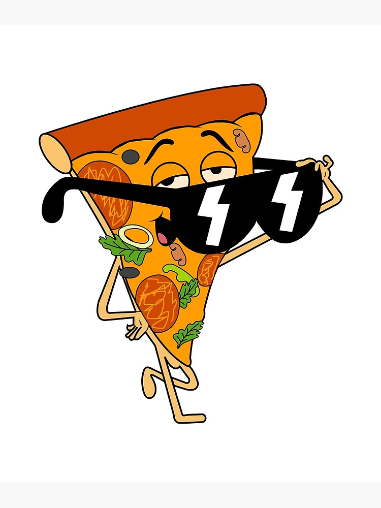 Pizza wearing Sunglasses Greeting Card for Sale by AnisosPteron Redbubble