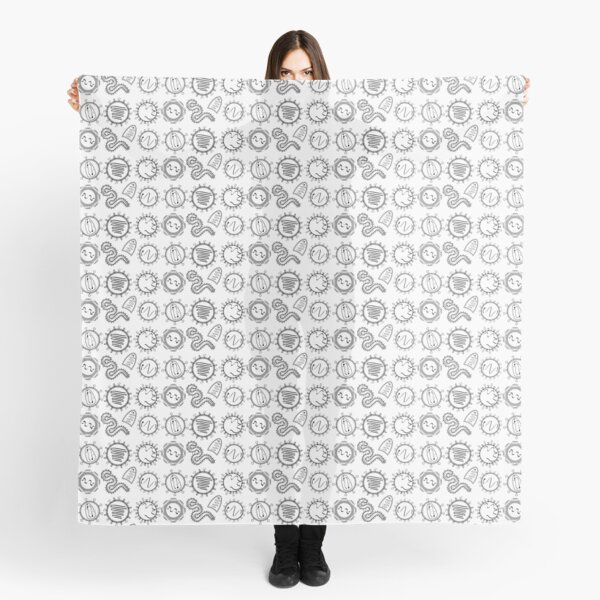 Aperçu de l'œuvre Assortiment Virion (Linear Art Noir) créée et vendue par VirologyGeek.
