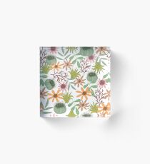 Bloque acrílico floral pattern exotik flowers