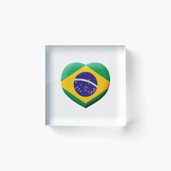 Item preview, Brazilian Flag in 3D Heart designed and sold by Almdrs.