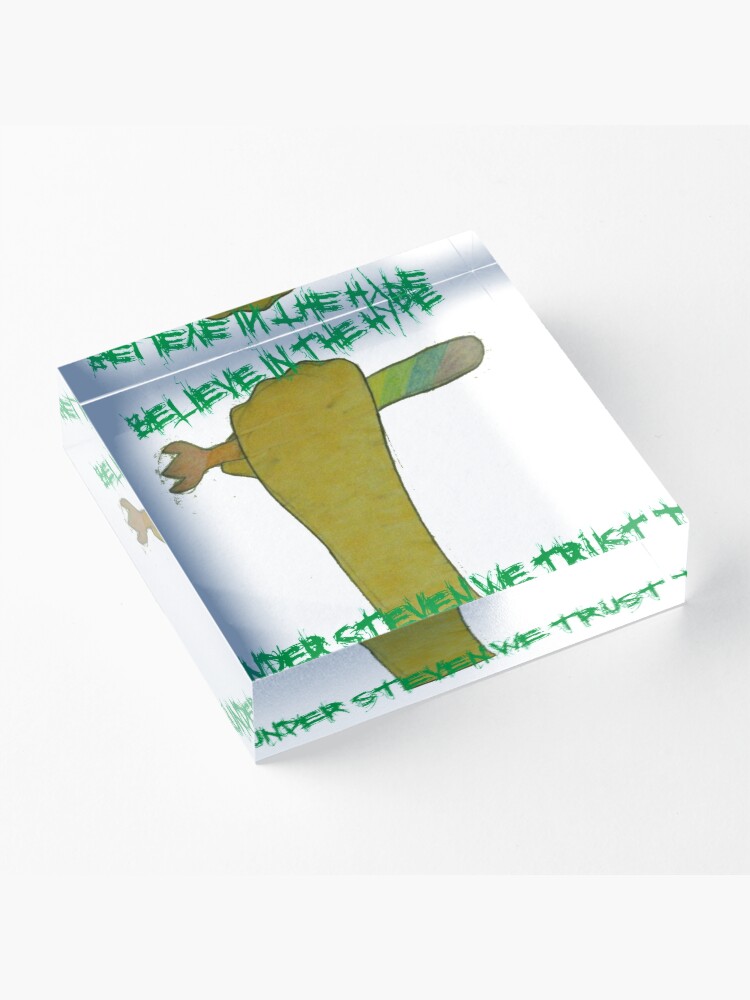 Alternate view of ATG stevens believe in the hype spork t shirt Acrylic Block
