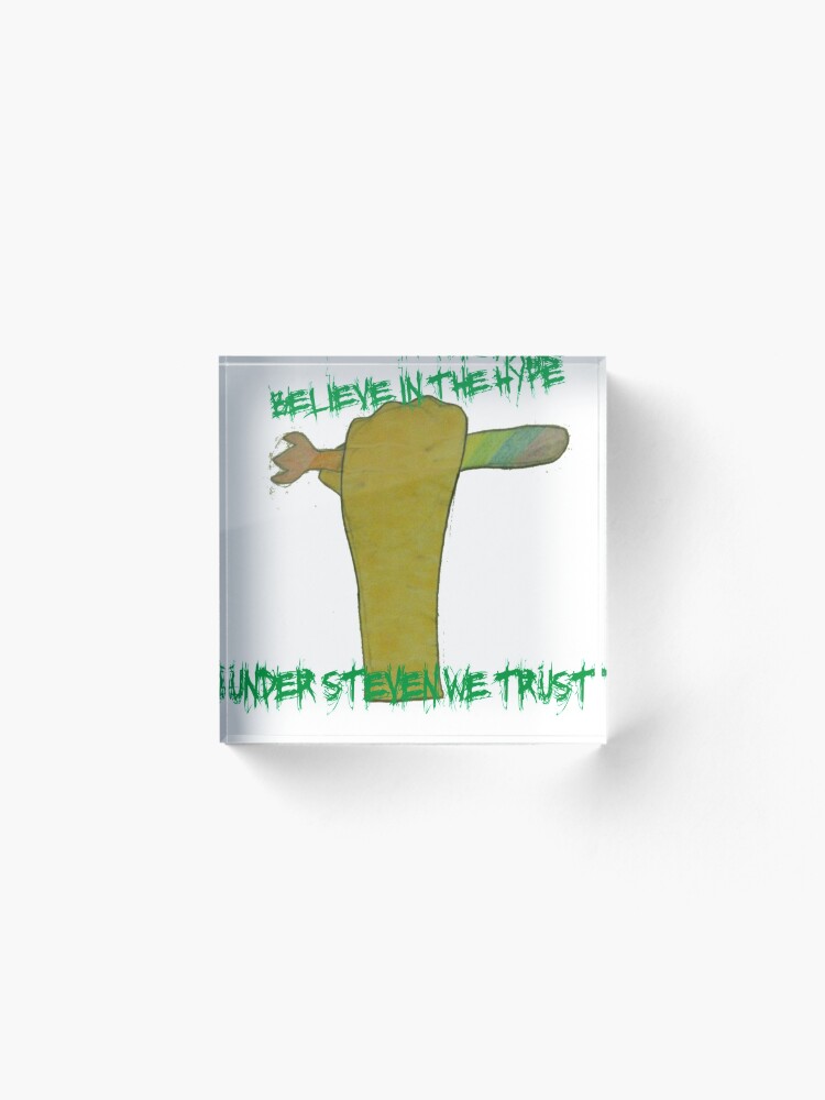 Alternate view of ATG stevens believe in the hype spork t shirt Acrylic Block