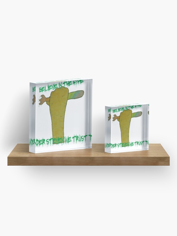 Alternate view of ATG stevens believe in the hype spork t shirt Acrylic Block