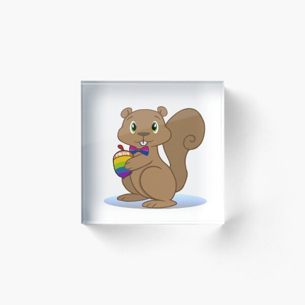 Pride Squirrel Acrylic Block
