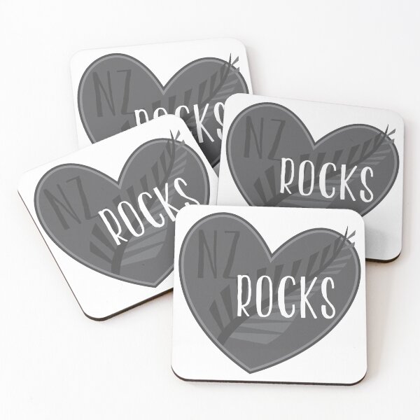 Item preview, NZ Rocks with silver fern NEW ZEALAND designed and sold by jazzydevil.