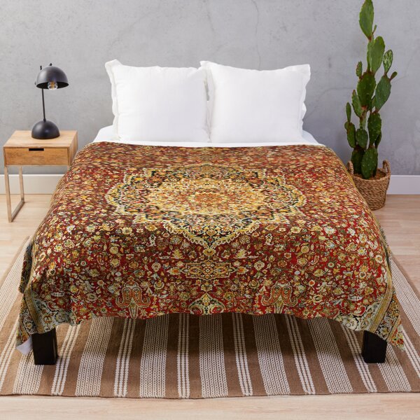 Aperçu de l'œuvre Impression de tapis persan antique du Khorasan créée et vendue par Vicky Brago-Mitchell®.