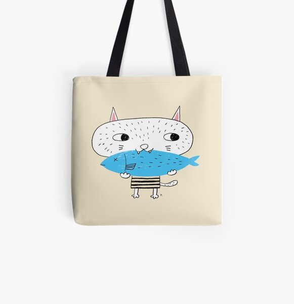 Cat All Over Print Tote Bag